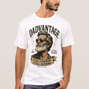 DADVANTAGE Still Learning Still Leading Retro Dad  T-Shirt