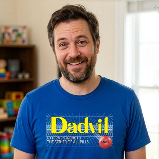 Dadvil Extreme Strength Funny Dad T-Shirt (Funny Dad Shirt - Dadvil Extreme Strength Tee Perfect for Father's Day Gifts)