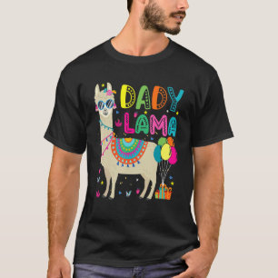 Dady Llama Birthday Balloons sunglasses Llama Pet  T-Shirt