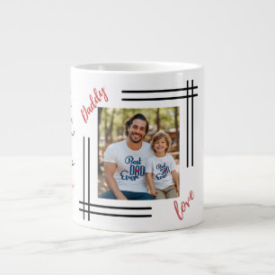 Dady Love,Love you Dad,Best dad ever,photo collage Large Coffee Mug