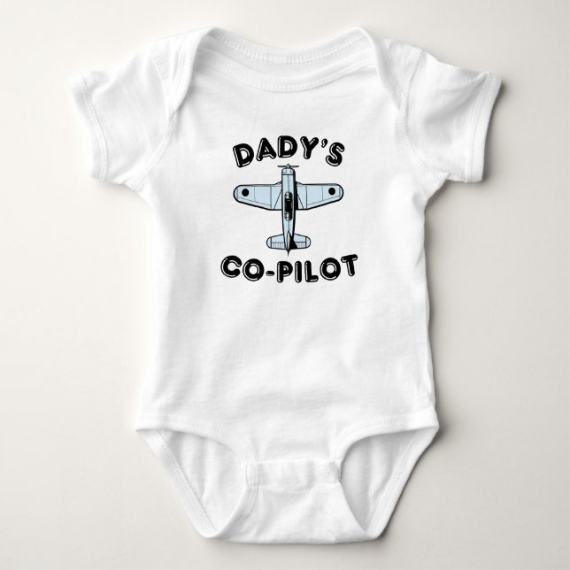 Dady's co pilot baby bodysuit (Front)