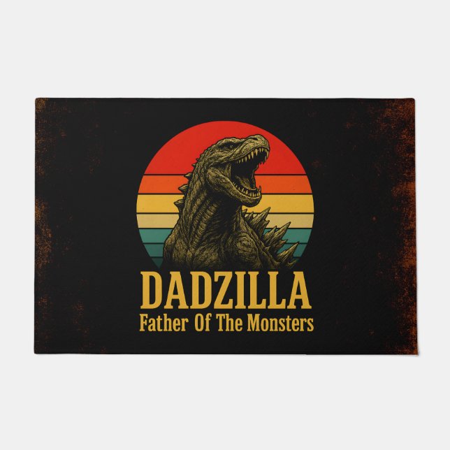 Dadzilla Father Of The Monsters Fathers Day Doormat (Front)
