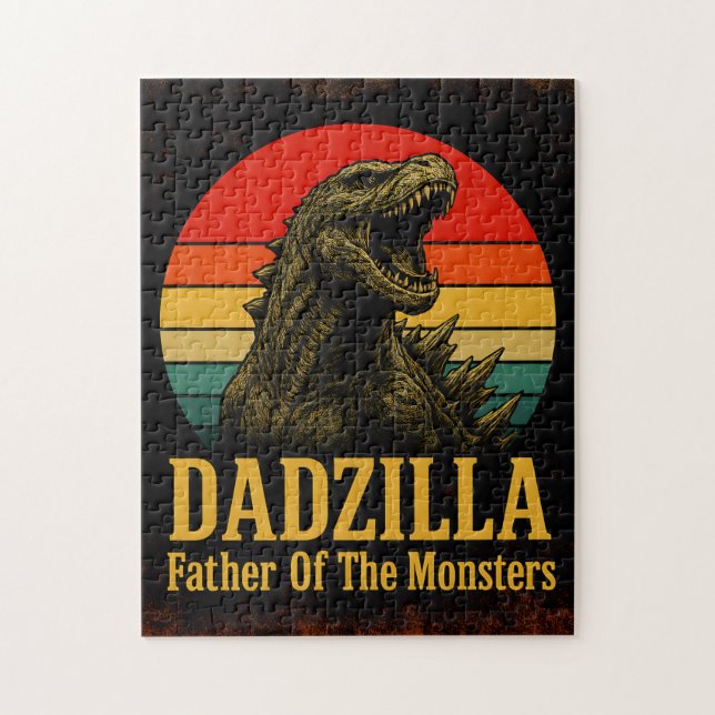 Dadzilla Father Of The Monsters Fathers Day Jigsaw Puzzle (Vertical)