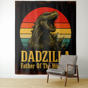 Dadzilla Father Of The Monsters Fathers Day Tapestry
