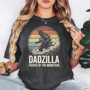 Dadzilla Father Of The Monsters Vintage Sunset T-Shirt