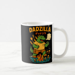 Dadzilla Funny Cartoon Gift For Dad Retro Vintage Coffee Mug