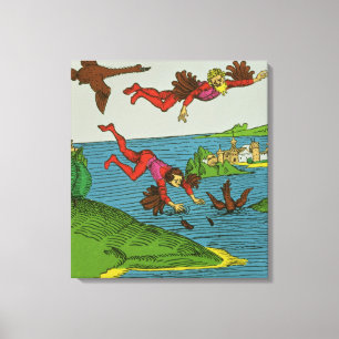 Daedalus and Icarus, 15th century Canvas Print