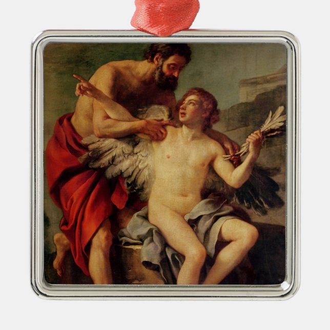 Daedalus Attaching Icarus' Wings, c.1754 Metal Tree Decoration (Front)