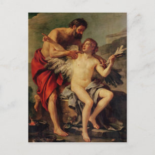 Daedalus Attaching Icarus' Wings, c.1754 Postcard