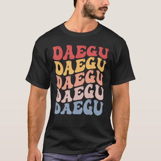 Daegu City Groovy Retro T-Shirt (Front)