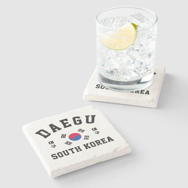 Daegu South Korea  Stone Coaster (Side)