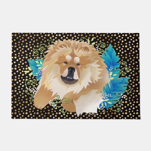 DAEJA VU CHOW -black/gold Indoor/Outdoor door mat (Front)