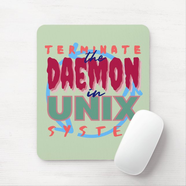 Daemon Process in Unix Systems Mouse Mat (With Mouse)
