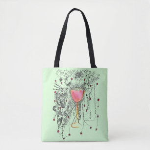 Daf Yomi Hebrew English Aramaic on Mint Green Tote Bag
