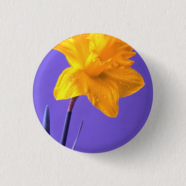 Daffodil 3 Cm Round Badge (Front)