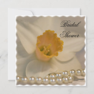 Daffodil and Pearls Bridal Shower  Invitation