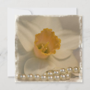 Daffodil and Pearls Wedding Invitation