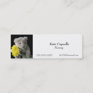 Daffodil bear bookmark business card