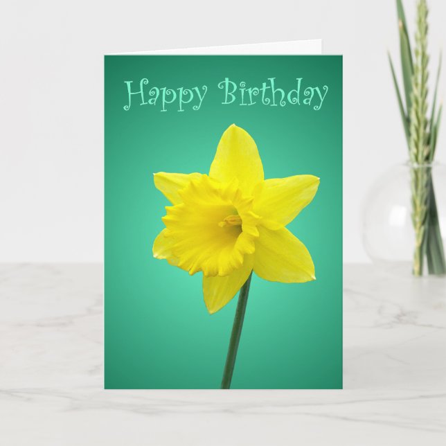 Daffodil Birthday Card - II (Front)