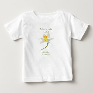 Daffodil birthday month March watercolor T-Shirt