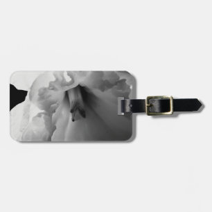 Daffodil Black and White Photography Luggage Tag