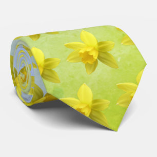 Daffodil Blooms Pattern Tie