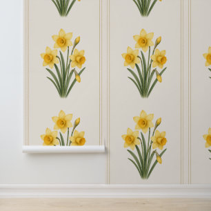 Daffodil Botanical, March Birth Flower Wallpaper