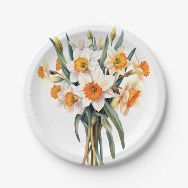 Daffodil Bouquet Plates (Front)