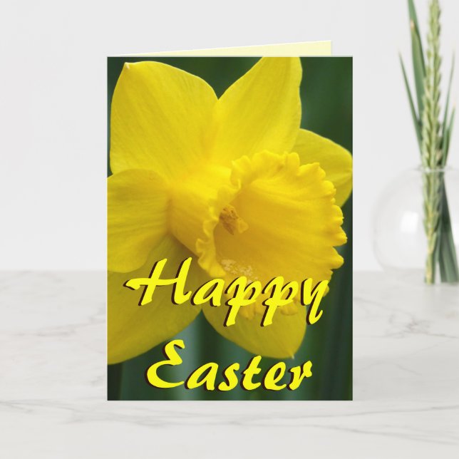 Daffodil Cards Personalised Daffodil Flower Cards (Front)