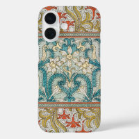 Daffodil chintz art nouveau flower wallpaper