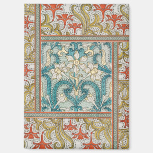 Daffodil chintz art nouveau flower wallpaper magnet