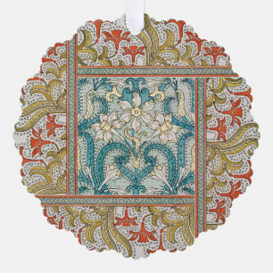 Daffodil chintz art nouveau flower wallpaper tree decoration card