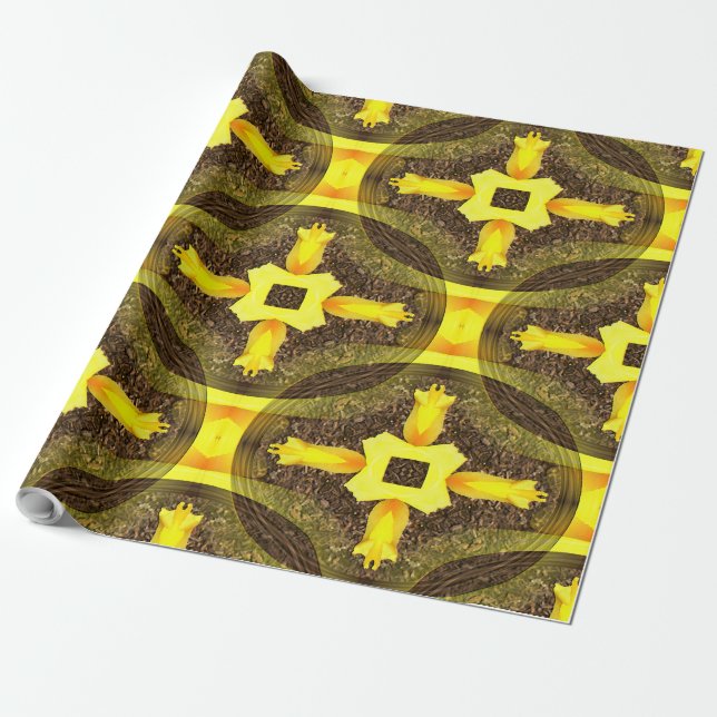 Daffodil Crosses....... Wrapping Paper (Unrolled)