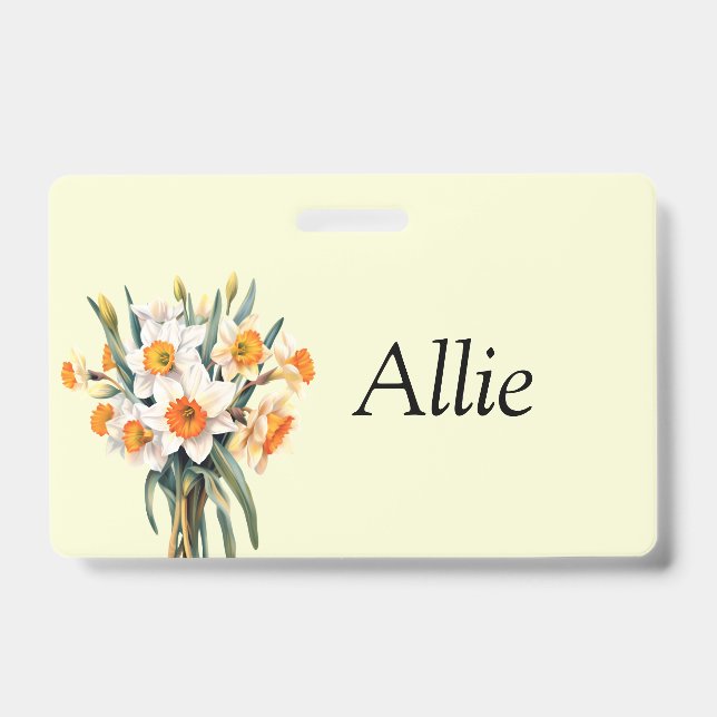 Daffodil Customisable Bagde ID Badge (Front)