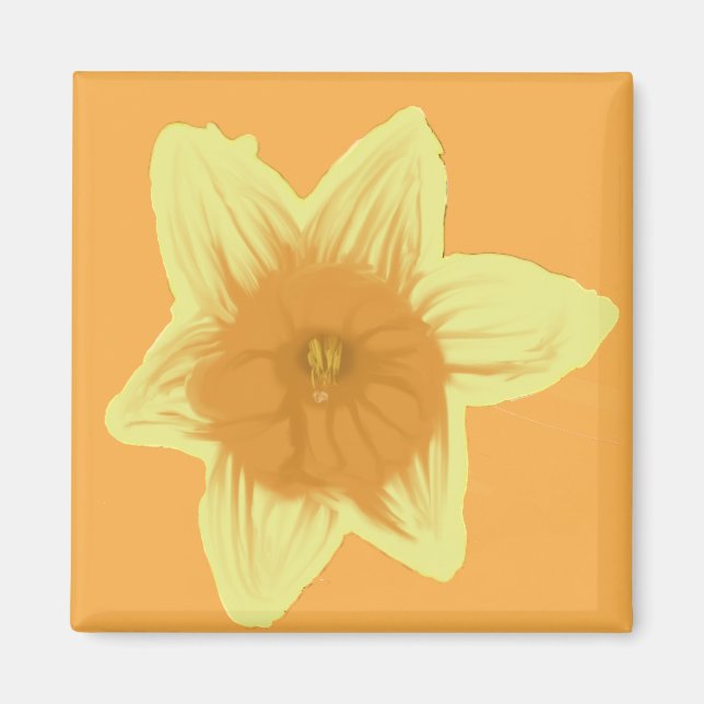 Daffodil Customisable Square Magnet (Front)