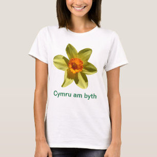 Daffodil, Cymru am byth T-Shirt