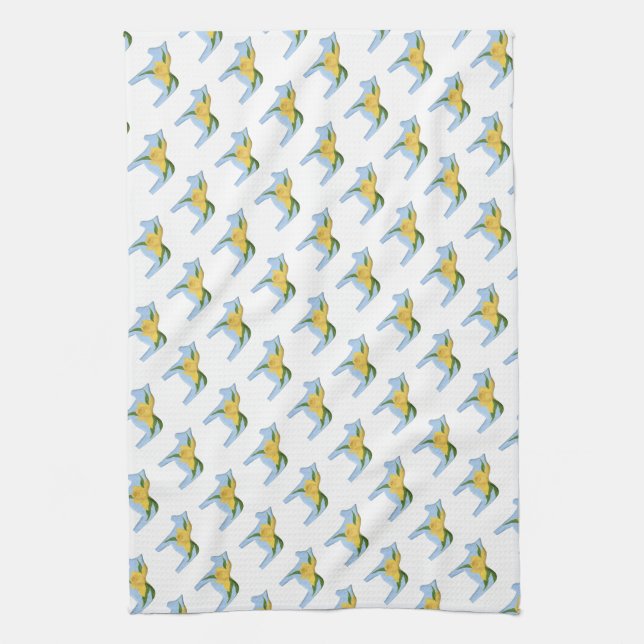 Daffodil Dala Horse MoJo Kitchen towel (Vertical)