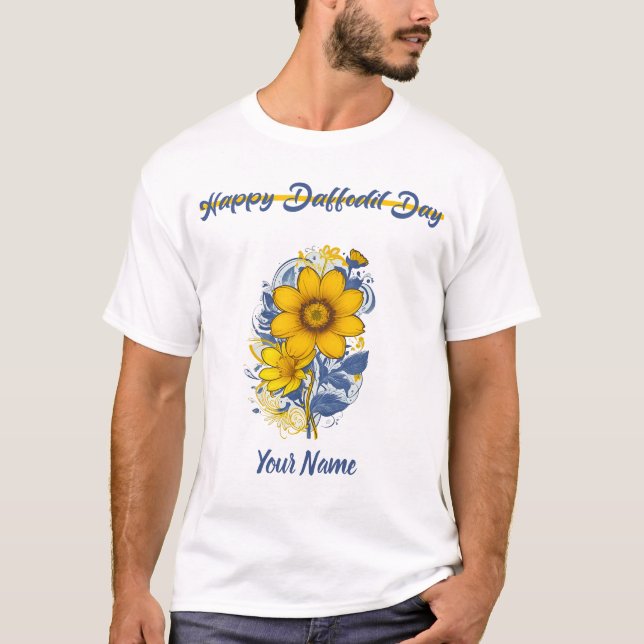 Daffodil Day - Daffodil Cancer Awareness Flower T-Shirt (Front)