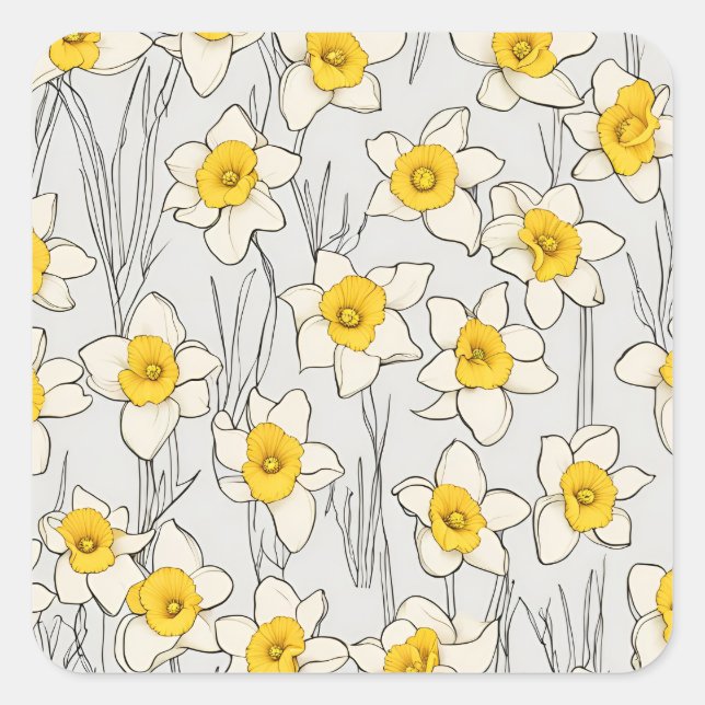 Daffodil Design Stickers (Front)