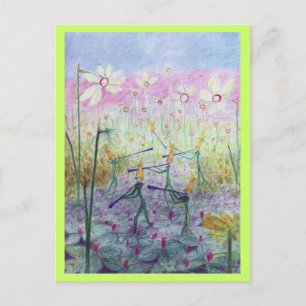 daffodil elves postcard