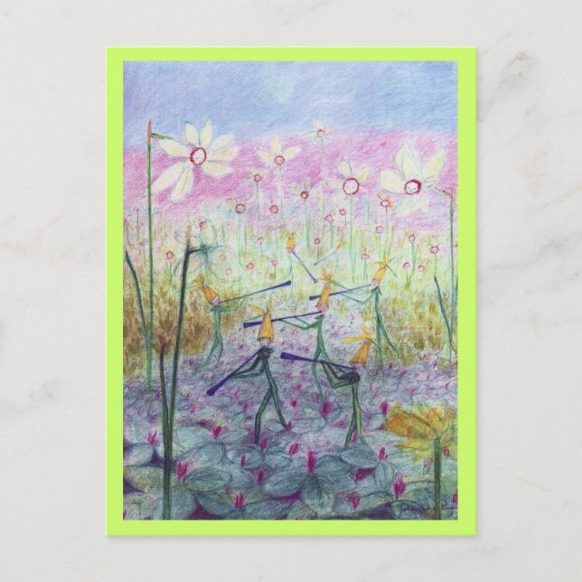 daffodil elves postcard (Front)