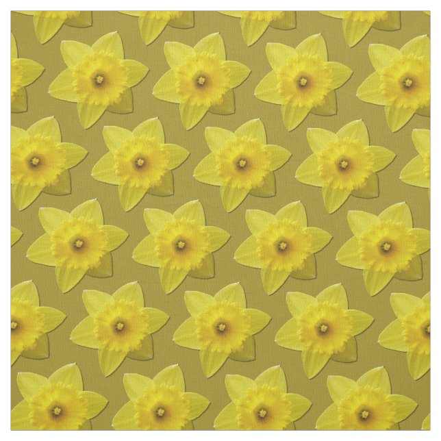 Daffodil Fabric Easter Flower Yellow Fabrics (Swatch)