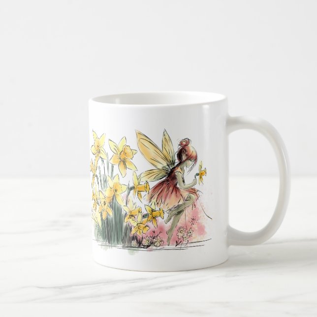 Daffodil Fairy Coffee Mug (Right)
