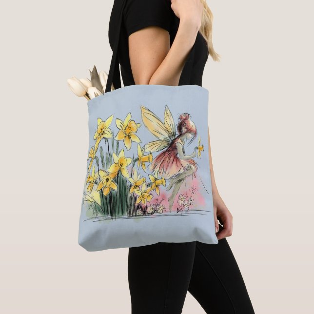 Daffodil Fairy Tote Bag (Close Up)