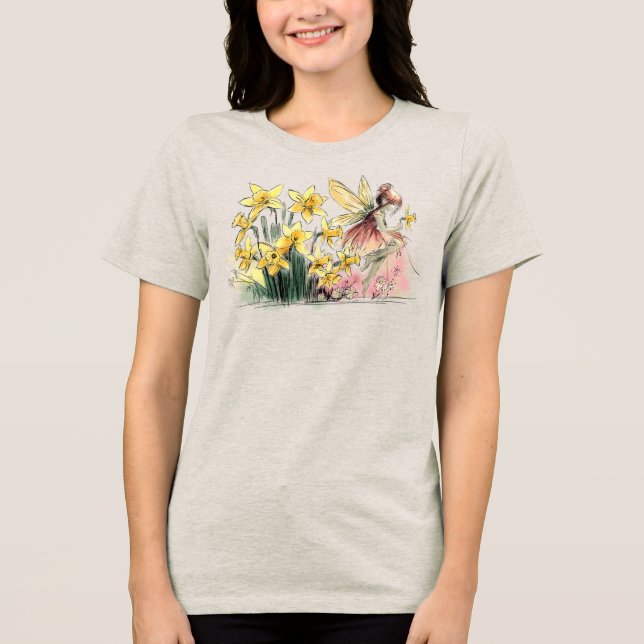 Daffodil Fairy Tri-Blend Shirt (Front)