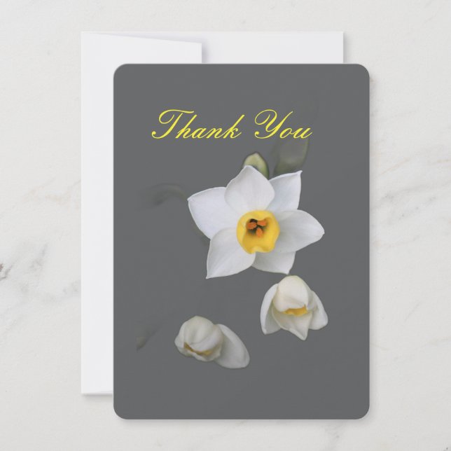 Daffodil Floral Thank You Card (Front)