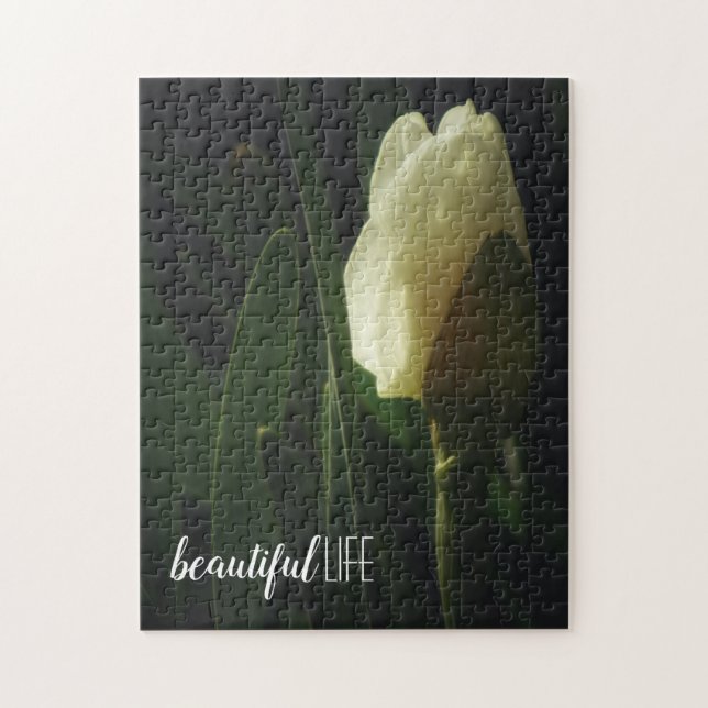 Daffodil Flower Beautiful Life Saying Jigsaw Puzzle (Vertical)