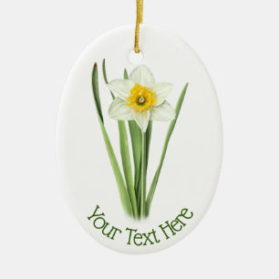 Daffodil Flower Ceramic Tree Decoration
