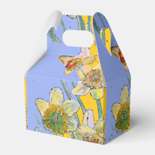 Daffodil Flower Painting floral Birthday Cake Box