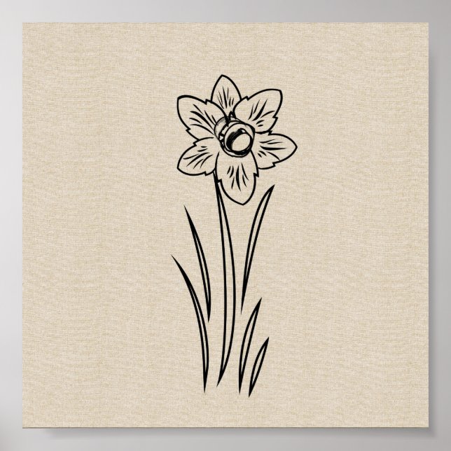 Daffodil Flower Poster (Front)